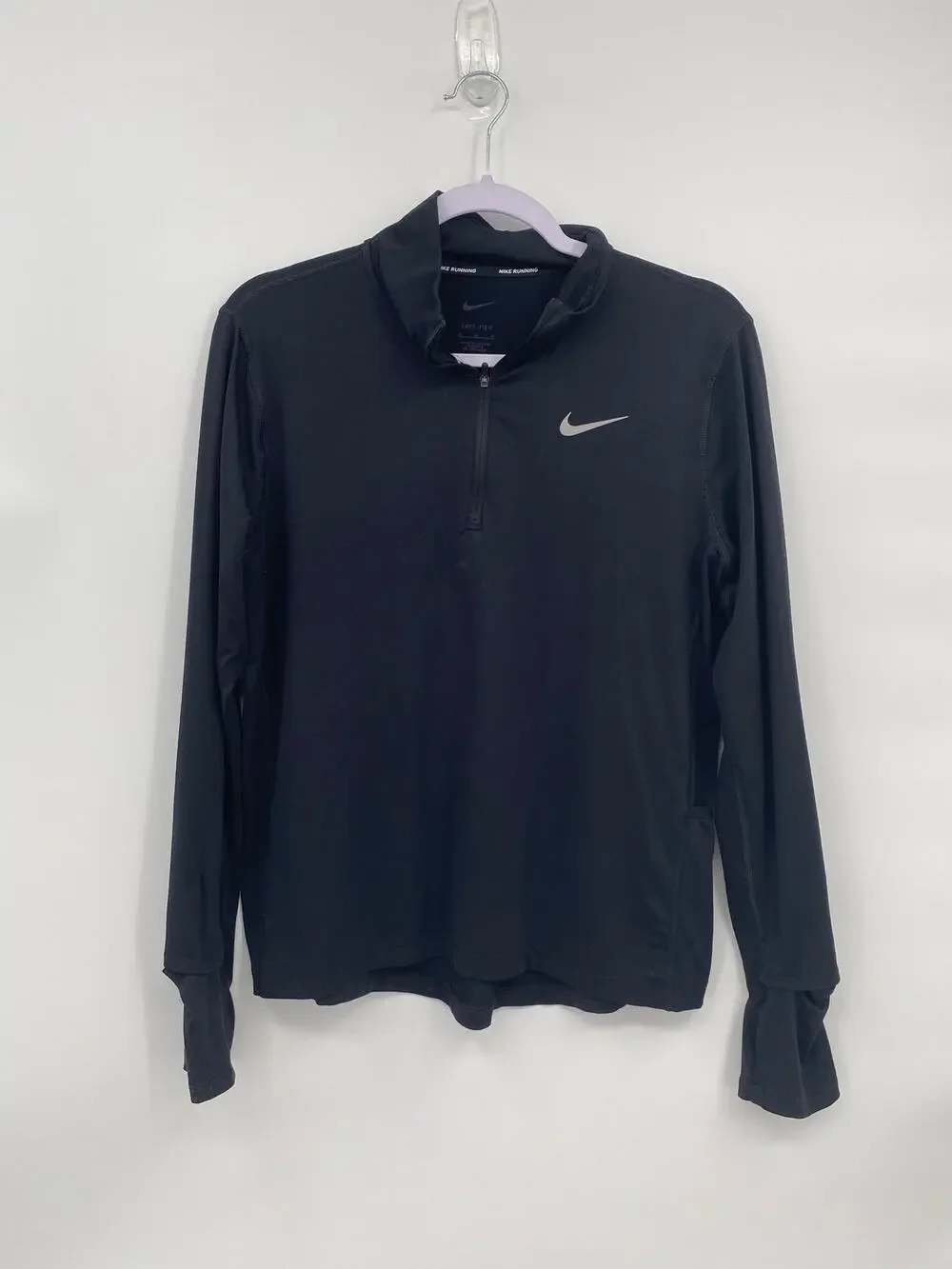Nike Element Dri-Fit Half-Zip Women’s Running Top CU3220-010 Black Size M